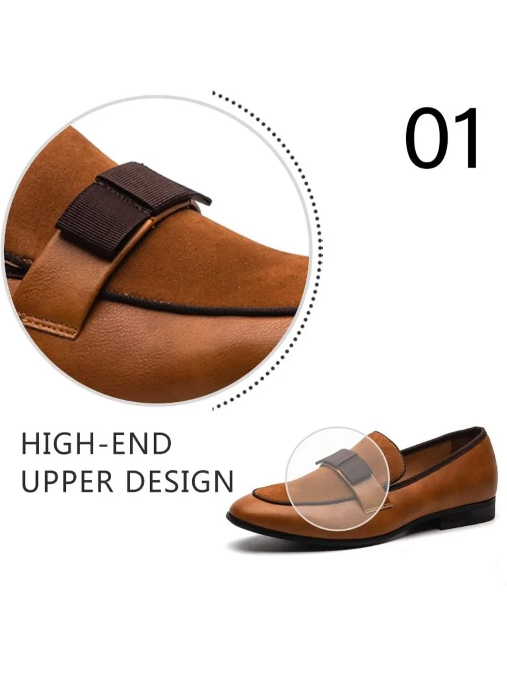 Men's Brown Moc Toe Bit Loafers Slip On Dress Shoes Classic Party Fashion